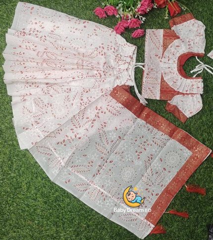 ডিজিটাল প্রিন্ট বেবি শাড়ি