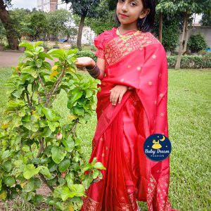 বেবি রেডিশাড়ি জাপানি সিল্ক (BDB - 024)